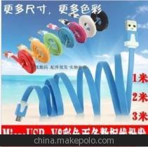 安卓小米三星通用1米彩色V8面條數(shù)據(jù)線批發(fā)指南